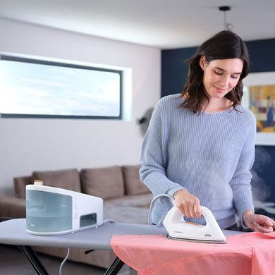 Braun Прасувальна система CareStyle 3, 2400Вт, 2000мл, паровий удар -400гр, нерж. сталь, біло-сірий (376483) IS3132WH фото