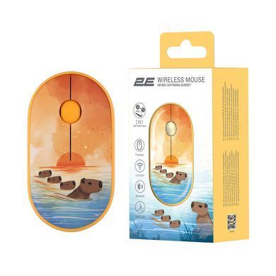 2E Миша MF300 CAPYBARA:SUNSET Silent WL BT, жовтий (374317) 2E-MF300WCAPIBARAYW фото