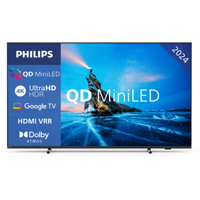 Телевізор 55", MiniLED, 60 Hz, UHD, GTV, P5, Bluetooth, no DV, 600 cd/m2, GA, AirPlay2, RC with mic( PHILIPS 55PML8709/12 3728196 фото