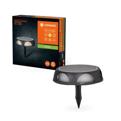 Світильник автономний LEDVANCE ENDURA STYLE ROUND SOLAR UTILI 1.2Вт 3000K 60Лм чорний (376740)