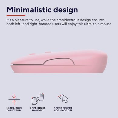 Trust Мышь Puck Rechargeable Ultra-Thin BT WL Silent Pink 24125_TRUST фото