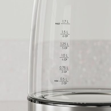 Электрочайник Electrolux 1,7л, Strix, стекло, черный+нерж (344566) E4GK1-4GB фото
