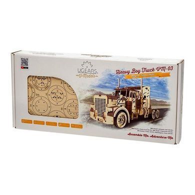Деревянный механический 3D конструктор Ugears Тягач VM-03 (70056) dt_93586 фото