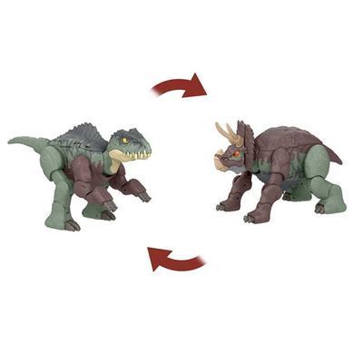 Ігрова фігурка Jurassic World Діно-трансформер з фільму Світ Юрського періоду Гіганотозавр-Насутоцератопс (HPD33-HPD34) dt_68672 фото