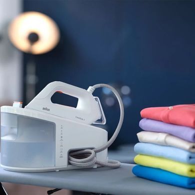 Braun Прасувальна система CareStyle 3, 2400Вт, 2000мл, паровий удар -400гр, нерж. сталь, біло-сірий (376483) IS3132WH фото