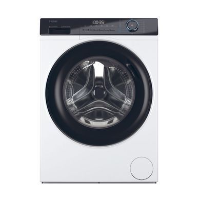 Haier Пральна машина фронтальна, 7кг, 1400, A+++, 44см, дисплей, пара, інвертор, люк чорний, прямий привід, білий (372670) HW70-B14929 фото