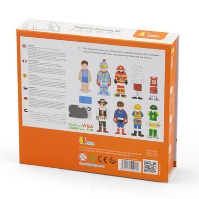 Набор магнитов Viga Toys Гардероб мальчика (50021) dt_2327 фото