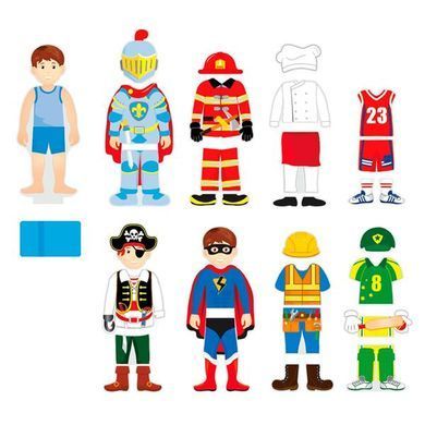 Набор магнитов Viga Toys Гардероб мальчика (50021) dt_2327 фото