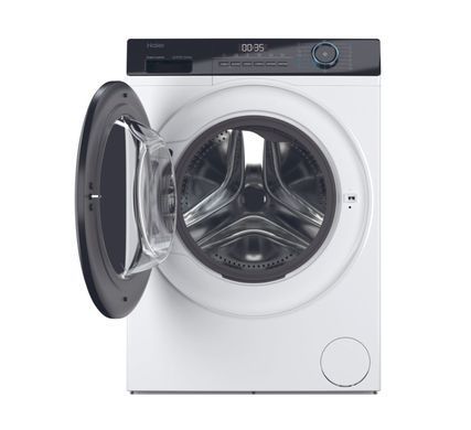 Haier Пральна машина фронтальна, 7кг, 1400, A+++, 44см, дисплей, пара, інвертор, люк чорний, прямий привід, білий (372670) HW70-B14929 фото