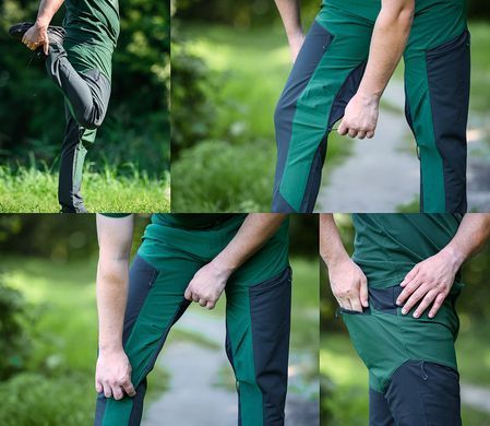 Брюки рабочие NEO Tools 81-293 OUTDOOR, 4-way stretch, зелено-серые, нейлон спандекс, карманы на молнии, вентиляция XXL
