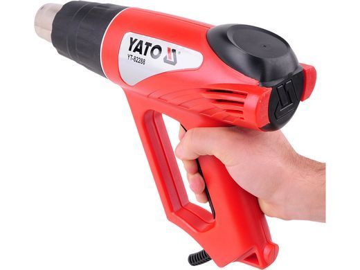 Фен технічний мережевий YATO : P= 2000 Вт 0~550&deg;C, t&deg; режими: 350&deg;С/ 500&deg;С YT-82288 фото