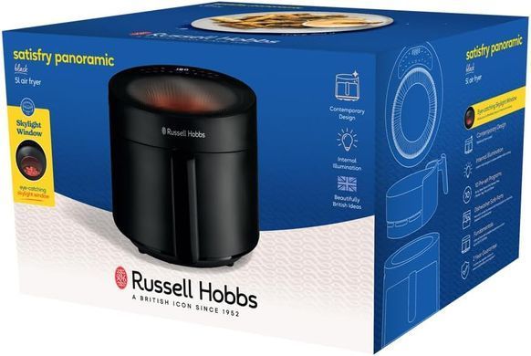 Russell Hobbs Мультипіч Satisfry Panoramic- 1500Вт, чаша-5л, сенсорне управл., 10 авто. програм, пластик/скло, чорний (385895) 27420-56 фото