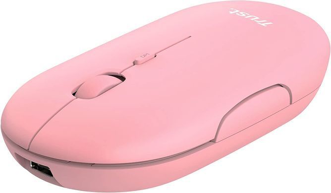 Trust Мышь Puck Rechargeable Ultra-Thin BT WL Silent Pink 24125_TRUST фото