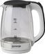 Електрочайник Gorenje 1.7л, 2,200 Вт, strix контроль, скло, білий (377016) K17GXG