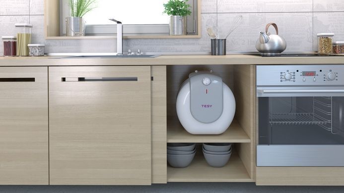 Водонагрівач електр. TESY Bilight Compact 15U GCU 1520 L52 RC, 15л, 2кВт, монтаж під мийкою, мех. кер-ння, B, білий (379470) 304144 фото