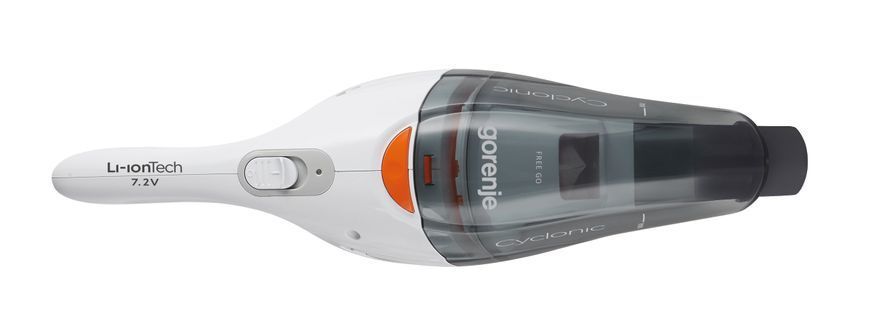 Gorenje Пылесос автомоб, 55Вт, конт пыль -0.4л, автон. раб. до 14мин, микрофильтр, доп.насадки - 2 шт., белый MVC72FW фото