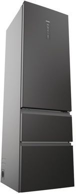 Haier Холодильник многодверный, 205x59.5х65.7, холод.отд.-289л, мороз.отд.-125л, 3дв., А++, NF, инв., дисплей, нулевая зона, черный HTW5620DNPT фото