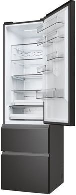 Haier Холодильник многодверный, 205x59.5х65.7, холод.отд.-289л, мороз.отд.-125л, 3дв., А++, NF, инв., дисплей, нулевая зона, черный HTW5620DNPT фото