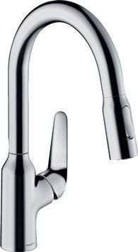 Змішувач для кухні Hansgrohe Focus M42, довж.виливу - 224мм, витяжний, 1важіль, KM180, хром (355299)