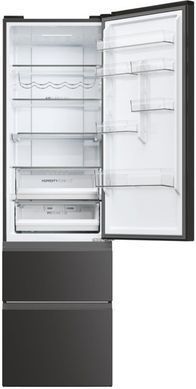 Haier Холодильник многодверный, 205x59.5х65.7, холод.отд.-289л, мороз.отд.-125л, 3дв., А++, NF, инв., дисплей, нулевая зона, черный HTW5620DNPT фото