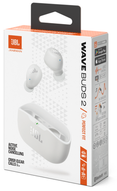 Наушники JBL WAVE BUDS 2 White (JBLWBUDS2WHT) (7065568) JBLWBUDS2WHT фото