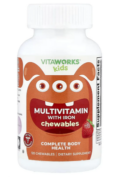 VitaWorks Kids Multivitamin with Iron - 120 chewables