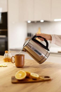 Gorenje Електрочайник 1.7л, Strix-контроль, метал, нерж (383653) K17DS фото