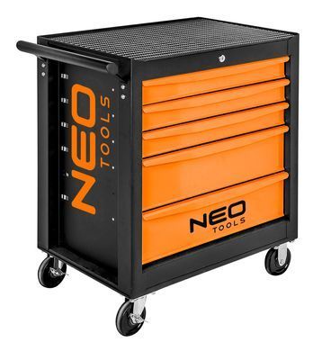 Тележка для инструментов Neo Tools 84-214-6 c 5 ящиками ящиками и набором профессиональных инструментов 84-214-6 фото