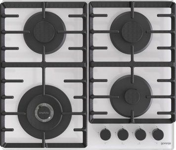 Gorenje Варочная поверхность газ на стекле, 60см, чугун, белый GTW642SYW фото