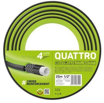 Шланг садовий Cellfast QUATTRO 1/2' 25м 4 шари до 20бар -10&hellip;+50&deg;C (360706) 10-065 фото