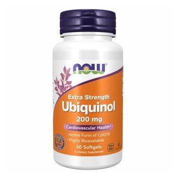 Убихинол Now Foods Ubiquinol 200 mg 60 капсул