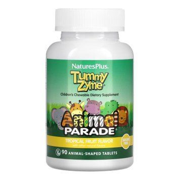 Смесь ферментов с пробиотиками для детей (Tummy Zyme) 90 жевательных таблеток со вкусом тропических фруктов
