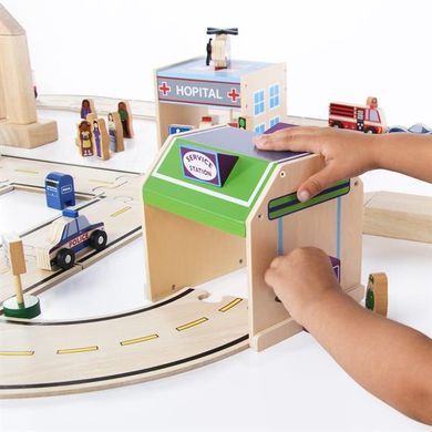 Набор строений Guidecraft Block Play к Дороге из дерева, 6 шт. (G6716) dt_2258 фото