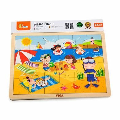 Дерев'яний пазл Viga Toys Пори року: літо, 24 ел. (51270) dt_526 фото