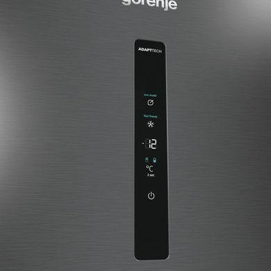 Холодильник з нижн. мороз. камерою Gorenje NRK620EABXL4, 200х60х60см, 2 двері, 235( 96)л, А++, Total NF , Зона св-ті, Зовн. Дисп NRK620EABXL4 фото