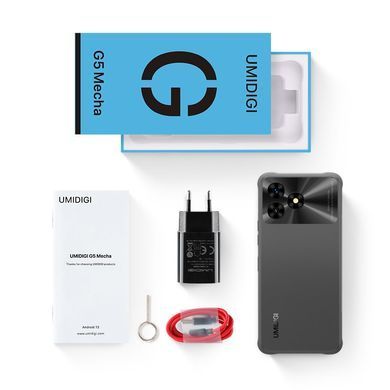 UMIDIGI Смартфон G5 Mecha (RP08) 6.6" 8/128ГБ, 2SIM, 6000мА&middot;год, сірий (373776) 6973553523019 фото