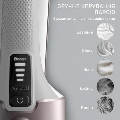 Отпариватель Tefal компактный Pure Force 2в1, 1800Вт, 180мл, постоянный пар - 35гр, керам. подошва, белый DT8720E0 фото