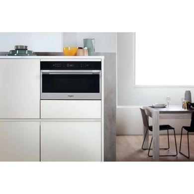 Whirlpool Микроволновая печь встраиваемая, 31л, электронное упр., 1000Вт, гриль, дисплей, нерж W7MD440 фото