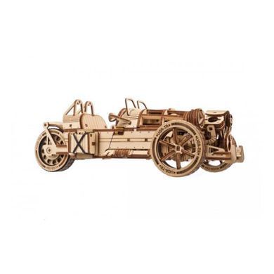 Дерев'яний механічний 3D конструктор Ugears Трицикл UGR-S (70216) dt_93676 фото
