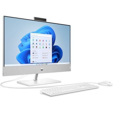 HP ПК Моноблок Pavilion 23,8" FHD IPS AG, Intel i5-13400T, 16GB, F512GB, NVD3050-4, WiFi, кл+м, DOS, белый 95Z19EA фото