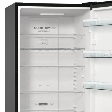 Холодильник з нижн. мороз. камерою Gorenje NRK620EABXL4, 200х60х60см, 2 двері, 235( 96)л, А++, Total NF , Зона св-ті, Зовн. Дисп NRK620EABXL4 фото