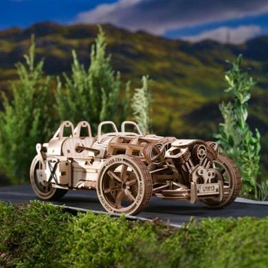 Дерев'яний механічний 3D конструктор Ugears Трицикл UGR-S (70216) dt_93676 фото