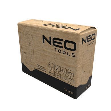 Лазерний далекомір NEO TOOLS 75-207, 100 м, IP54, електронний транспортир