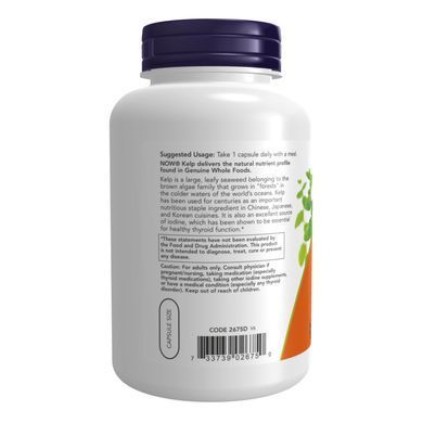 Kelp 325mcg Of Natural Lodine - 250 vcaps Now Foods