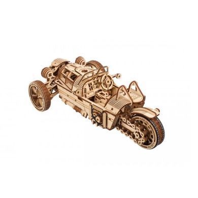 Дерев'яний механічний 3D конструктор Ugears Трицикл UGR-S (70216) dt_93676 фото