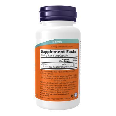 Chromium Picolinate 200 mcg - 250 caps Now Foods
