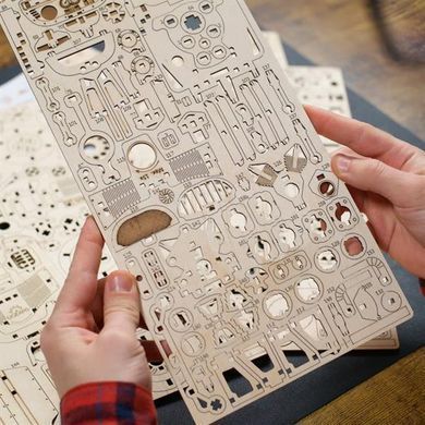 Дерев'яний механічний 3D конструктор Ugears Трицикл UGR-S (70216) dt_93676 фото
