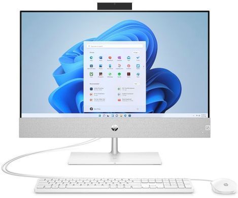 HP ПК Моноблок Pavilion 23,8" FHD IPS AG, Intel i5-13400T, 16GB, F512GB, NVD3050-4, WiFi, кл+м, DOS, белый 95Z19EA фото