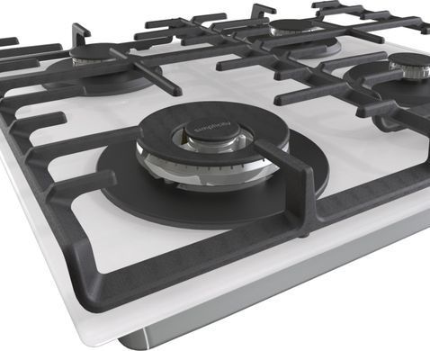 Gorenje Варочная поверхность газ на стекле, 60см, чугун, белый GTW642SYW фото