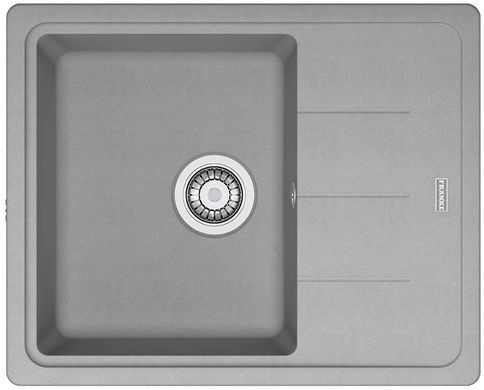 Мойка кухонная Franke Basis, фрагранит, прямоуг., с крылом, 620х500х200мм, чаша- 1, накладная, BFG 611-62, серый камень